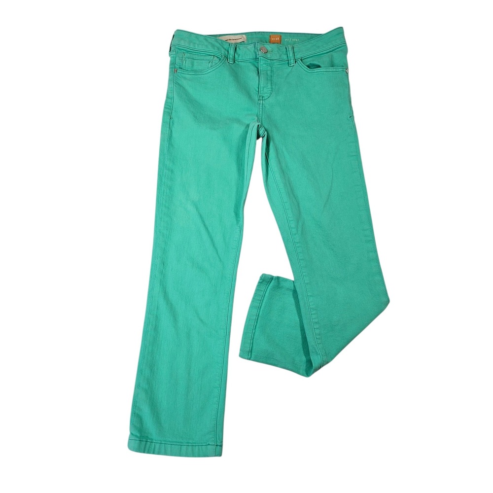 Pilcro and the Letterpress‎ Stet Bootcut Ankle Jeans Mint Green 28 Anthropologie